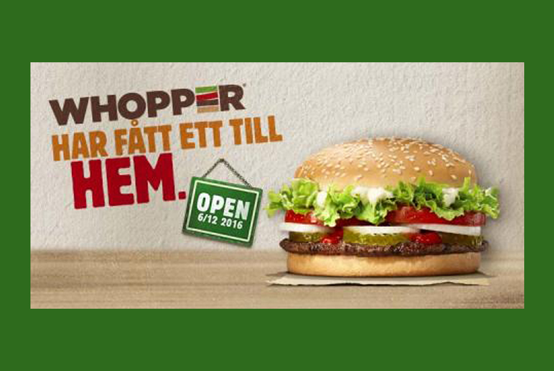 BURGER KING I BURLÖV HAR ÖPPNAT